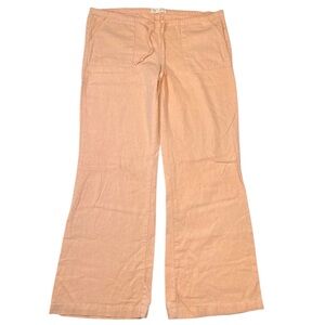Happily Grey Women’s Linen Pants Size M Peach Wide-Leg